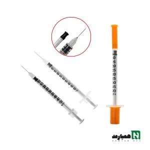 یک عدد سرنگ انسولین یک واحدی_ bd _نارنجی رنگ
