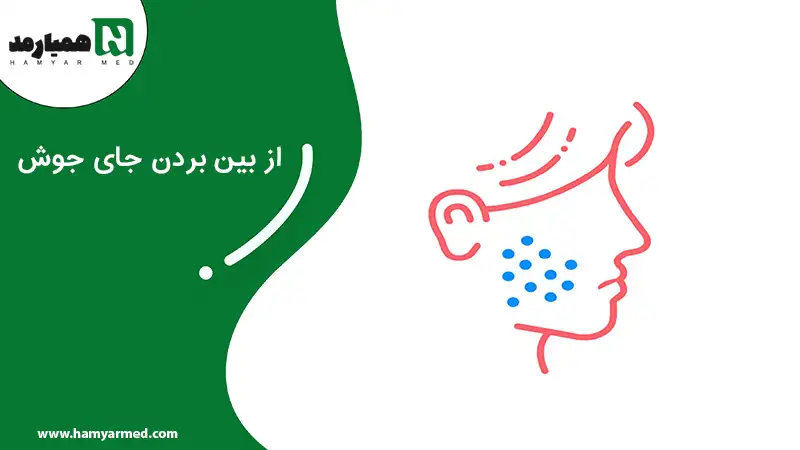 یک صورت که پر از جوش است و به دنبال راه حل از بین بردن جای جوش می‌گردد